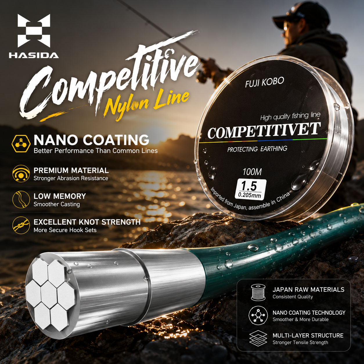 Copolymer Line - خيط صيد نايلون ياباني مستورد من